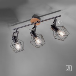 15673-78 JARO LAMPA SUFITOWA CZARNY/DREWNO