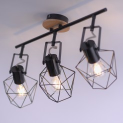 15673-78 JARO LAMPA SUFITOWA CZARNY/DREWNO