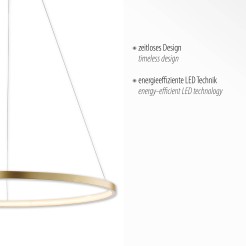 11524-12 CIRCLE LAMPA WISZĄCA ZŁOTY