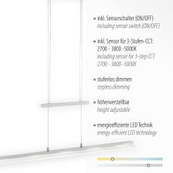 12278-55 NELE LAMPA WISZĄCA STALOWY