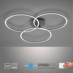 14539-18 IVAKA LAMPA SUFITOWA CZARNY