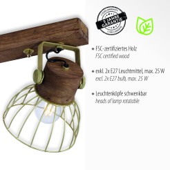 11487-60 ALAMI LAMPA SUFITOWA MATOWY BRĄZ
