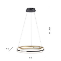 2051-60 Q-BELUGA LAMPA WISZĄCA MATOWY MOSIĄDZ