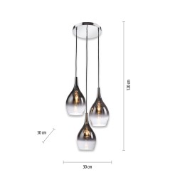 2062-17 PILUA LAMPA WISZĄCA CHROM