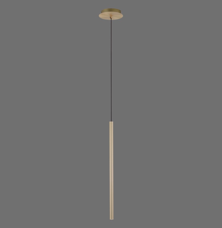 2111-60 FLUTE LAMPA WISZĄCA MATOWY MOSIĄDZ