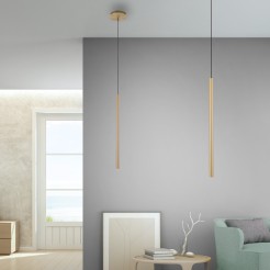 2111-60 FLUTE LAMPA WISZĄCA MATOWY MOSIĄDZ