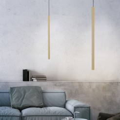 2111-60 FLUTE LAMPA WISZĄCA MATOWY MOSIĄDZ