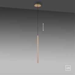 2111-60 FLUTE LAMPA WISZĄCA MATOWY MOSIĄDZ