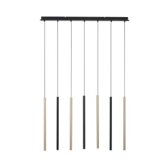 2117-18 FLUTE LAMPA WISZĄCA MATOWY MOSIĄDZ/CZARNY