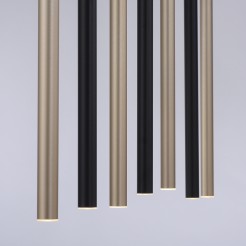 2117-18 FLUTE LAMPA WISZĄCA MATOWY MOSIĄDZ/CZARNY