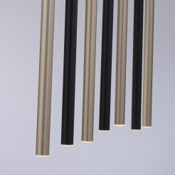 2117-18 FLUTE LAMPA WISZĄCA MATOWY MOSIĄDZ/CZARNY