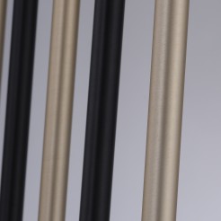 2117-18 FLUTE LAMPA WISZĄCA MATOWY MOSIĄDZ/CZARNY