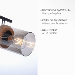 11313-18 PASQUAL LAMPA SUFITOWA CZARNY/DREWNO