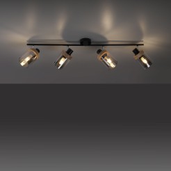 11313-18 PASQUAL LAMPA SUFITOWA CZARNY/DREWNO