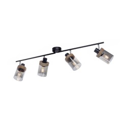 11313-18 PASQUAL LAMPA SUFITOWA CZARNY/DREWNO