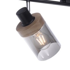 11313-18 PASQUAL LAMPA SUFITOWA CZARNY/DREWNO