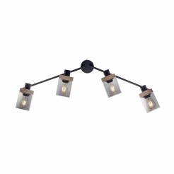 11313-18 PASQUAL LAMPA SUFITOWA CZARNY/DREWNO