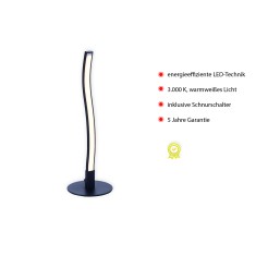 15128-18 WAVE LAMPA STOŁOWA CZARNY