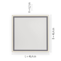 14851-16 EDGING LAMPA SUFITOWA BIAŁY