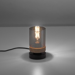 11310-18 PASQUAL LAMPA STOŁOWA CZARNY/DREWNO