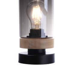 11310-18 PASQUAL LAMPA STOŁOWA CZARNY/DREWNO