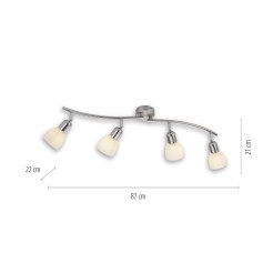 11954-55 KARO LAMPA SUFITOWA STALOWY