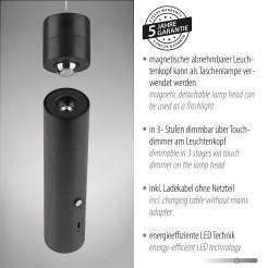 18281-18 ATTACH LAMPA WISZĄCA CZARNY