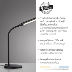 11030-18 ELLY LAMPA STOŁOWA CZARNY