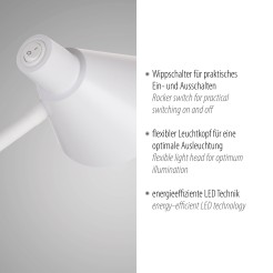 11248-16 PIXIE LAMPA STOŁOWA BIAŁY