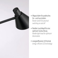 11249-18 PIXIE LAMPA PODŁOGOWA CZARNY