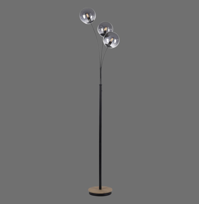 11391-79 GREEN WIDOW LAMPA PODŁOGOWA CZARNY/DREWNO