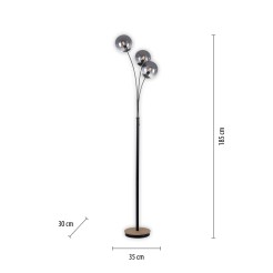 11391-79 GREEN WIDOW LAMPA PODŁOGOWA CZARNY/DREWNO