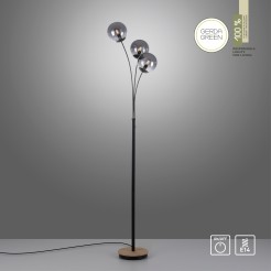 11391-79 GREEN WIDOW LAMPA PODŁOGOWA CZARNY/DREWNO