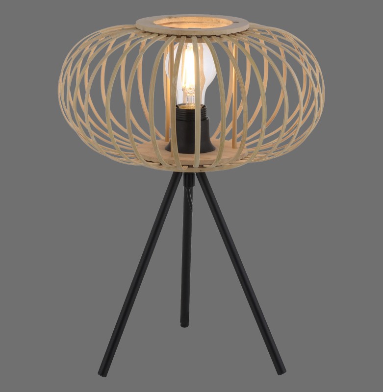 11435-79 RACOON LAMPA STOŁOWA CZARNY/DREWNO
