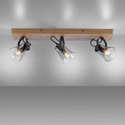 11449-79 GREEN LANGSTRÖM LAMPA SUFITOWA CZARNY/DREWNO
