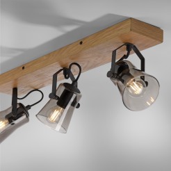 11449-79 GREEN LANGSTRÖM LAMPA SUFITOWA CZARNY/DREWNO