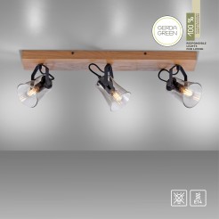 11449-79 GREEN LANGSTRÖM LAMPA SUFITOWA CZARNY/DREWNO