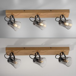 11449-79 GREEN LANGSTRÖM LAMPA SUFITOWA CZARNY/DREWNO