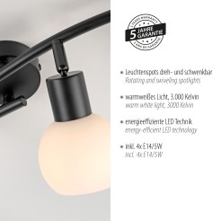 12154-18 LOKI LAMPA SUFITOWA CZARNY