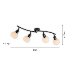 12154-18 LOKI LAMPA SUFITOWA CZARNY