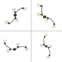 12154-18 LOKI LAMPA SUFITOWA CZARNY