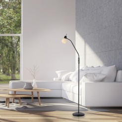 12157-18 LOKI LAMPA PODŁOGOWA CZARNY