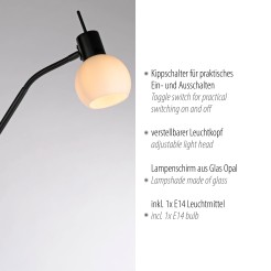 12157-18 LOKI LAMPA PODŁOGOWA CZARNY