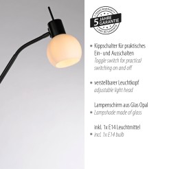 12157-18 LOKI LAMPA PODŁOGOWA CZARNY