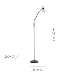 12157-18 LOKI LAMPA PODŁOGOWA CZARNY
