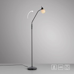 12157-18 LOKI LAMPA PODŁOGOWA CZARNY