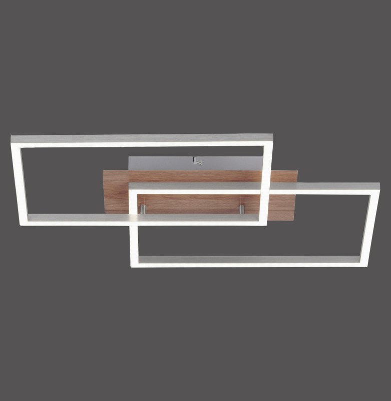 14018-78 IVEN LAMPA SUFITOWA ALUMINIUM/DREWNO