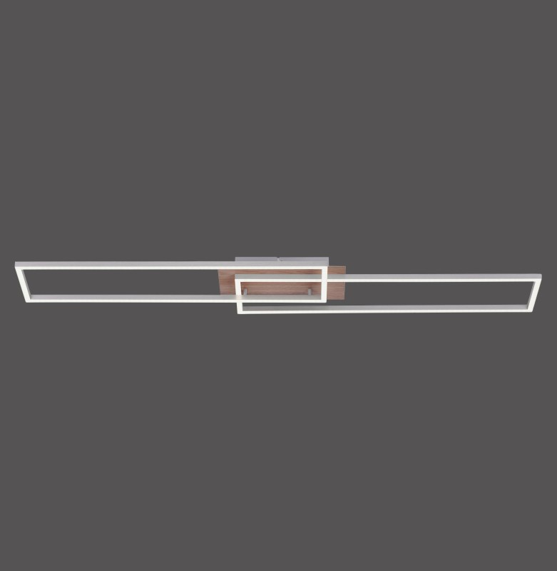 14019-78 IVEN LAMPA SUFITOWA ALUMINIUM/DREWNO