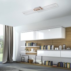 14019-78 IVEN LAMPA SUFITOWA ALUMINIUM/DREWNO