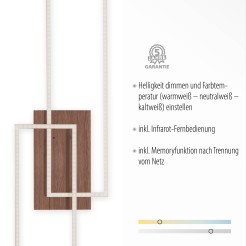 14019-78 IVEN LAMPA SUFITOWA ALUMINIUM/DREWNO